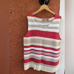 SUSQUEHANNA TRAIL OUTFITTERS Women’s Tank Top Sweater Size M  100% Cotton Stripe